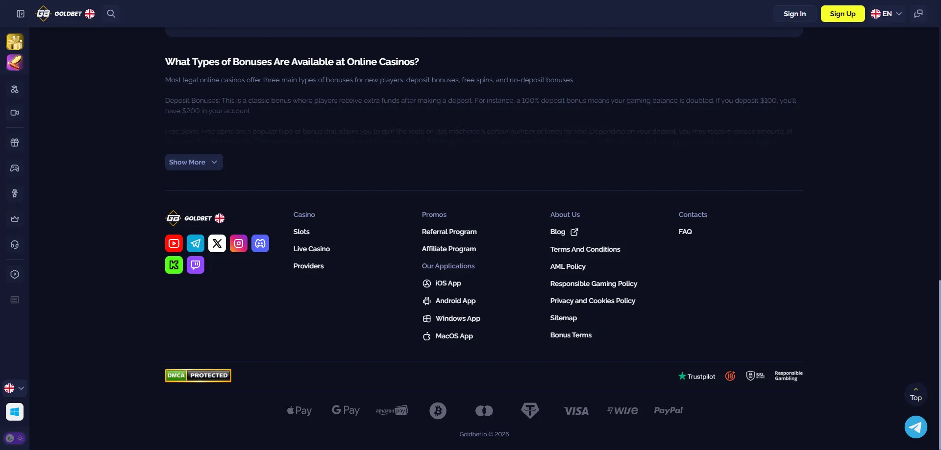 Goldbet Casino deposit and withdrawal methods — fast crypto and e-wallet options